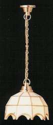 Hanging Tiffany Style Dollshouse Light - White Shade